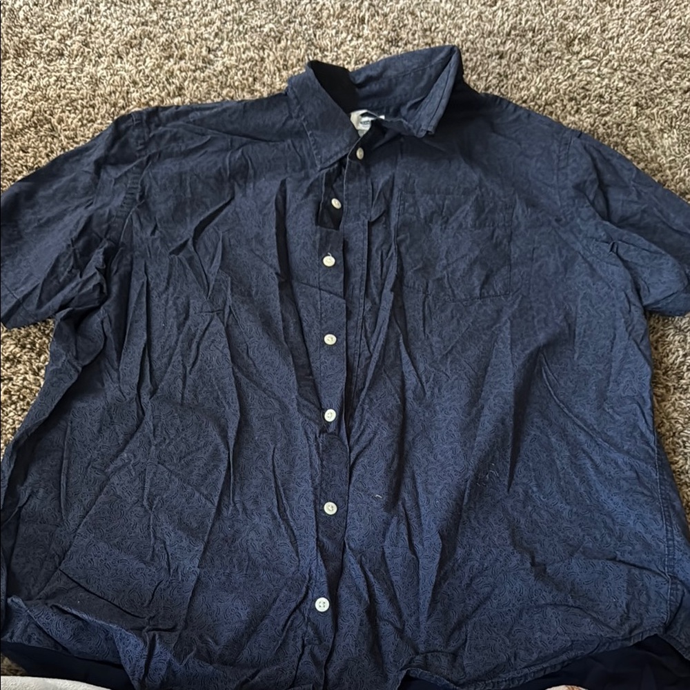 Old Navy Blue Casual Button Down Shirt